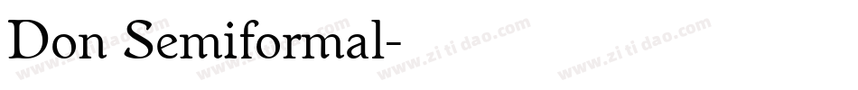 Don Semiformal字体转换